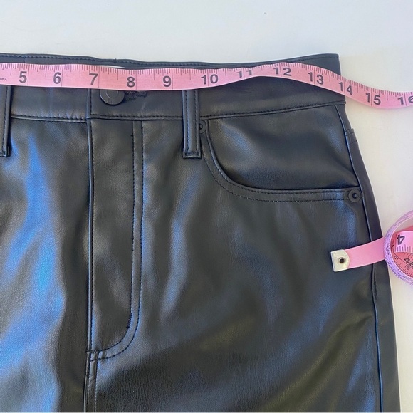 Pistola || Rumi Vegan Leather Mini Skirt Tulip Dolphin Hem Black 26 - Picture 7 of 8